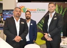 Gonzalo Viveros Herrera, Jorge Viveros and Bram Hulshoff with Desert Farms talk to show attendees about the company’s asparagus program.